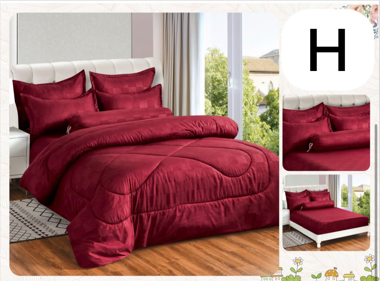 Luxury Cotton Cedar Bedding Set – Ultra Soft & Elegant – 7-in-1 King/Queen Size