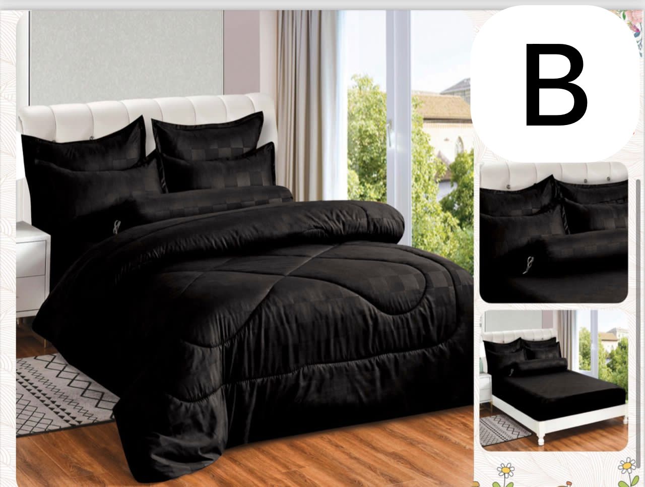 Luxury Cotton Cedar Bedding Set – Ultra Soft & Elegant – 7-in-1 King/Queen Size